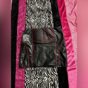 Zara leather mini skirt